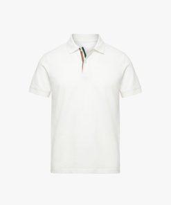 Áo Polo Trụ 3 Sọc Form Regular PO190 Màu Trắng