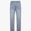 Quần Jean Phối Dây Sọc Form Straight QJ128 Màu Xanh