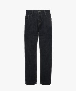 Quần Jean Phối Dây Sọc 2 Bên Sườn Form Straight Đen QJ127